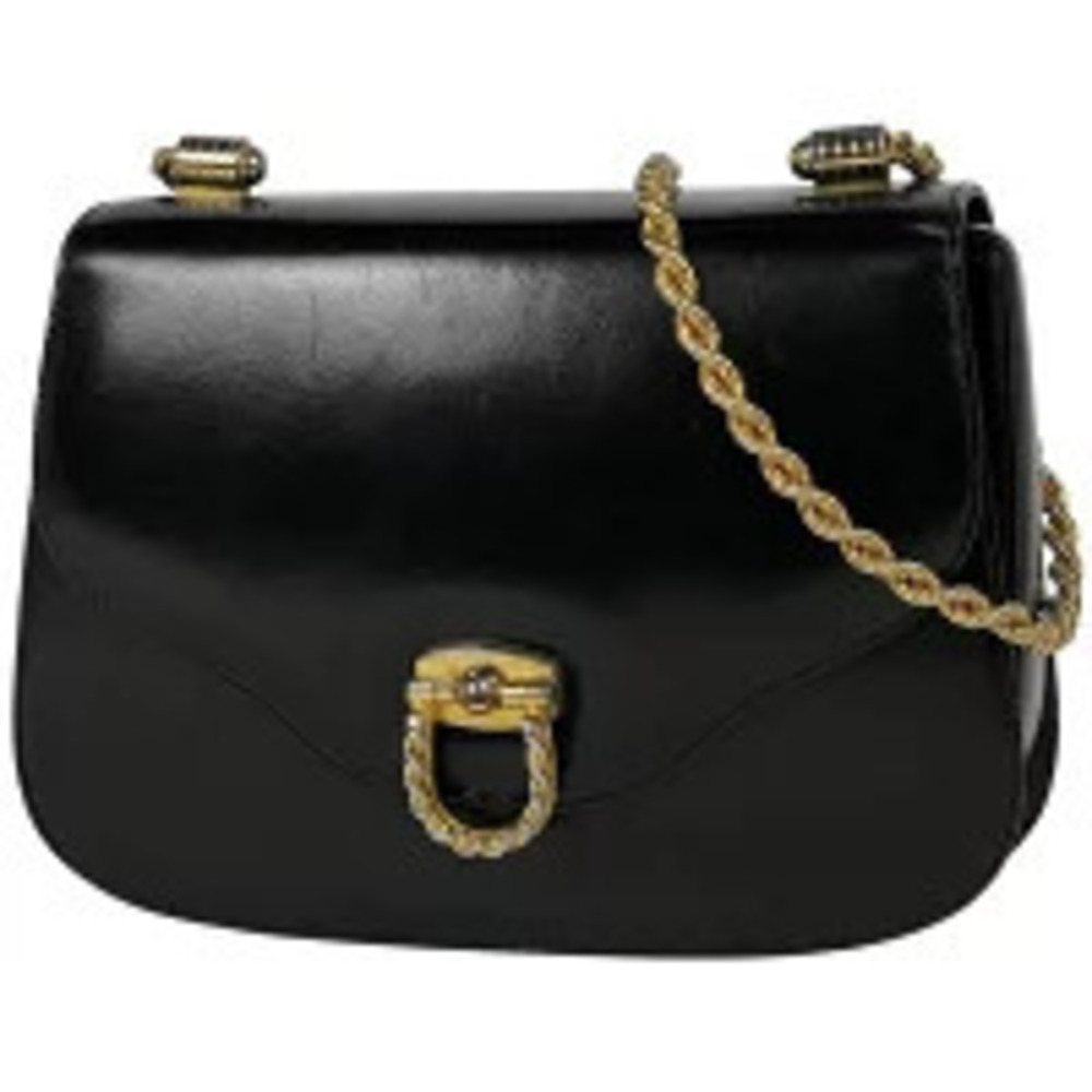 Gucci chain shoulder bag cross Body Belt Bum Crossbody leather black